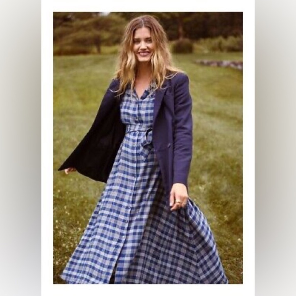 🏷️ NWT Hatch Maternity The Alyssa Dress in Black Plaid. Size XS